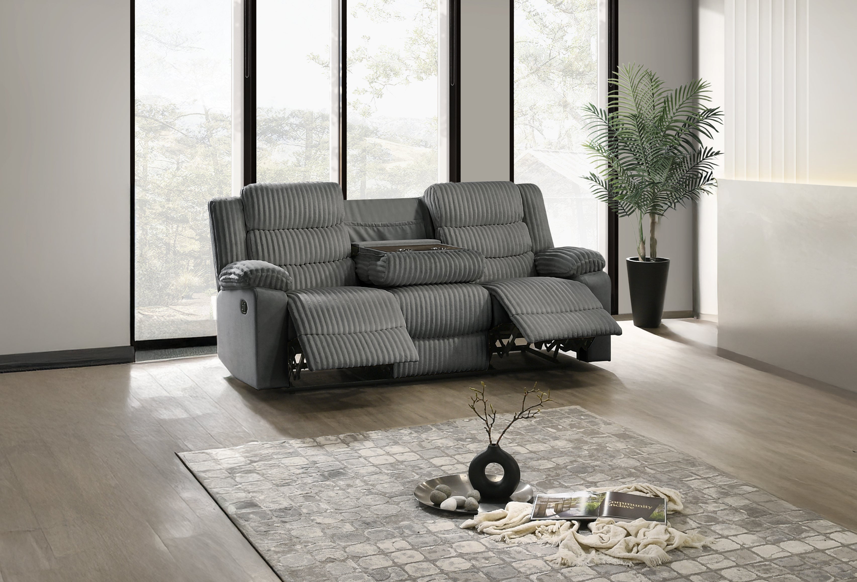 L3665 - Manual Recliner Comfy Sofa