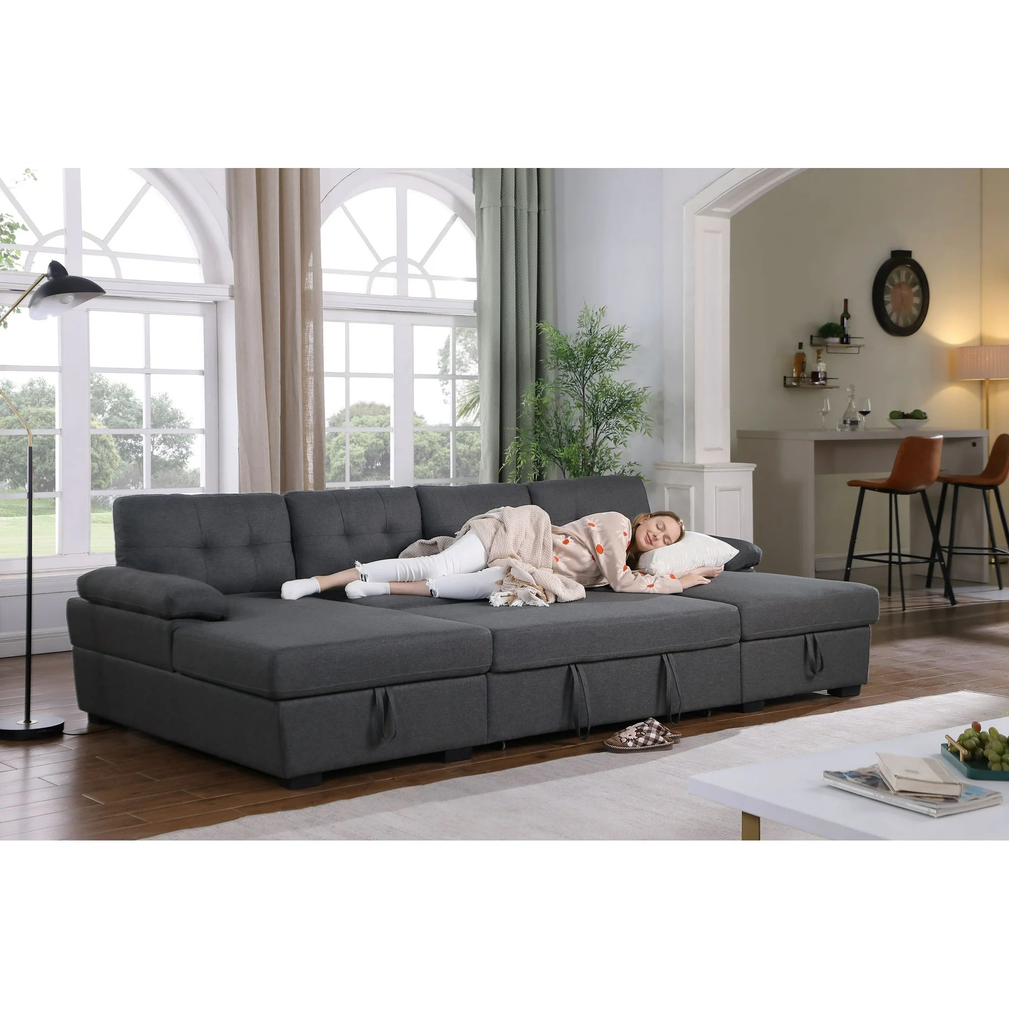 Sectional Sofa Bed - 7222 - Furniture Empire