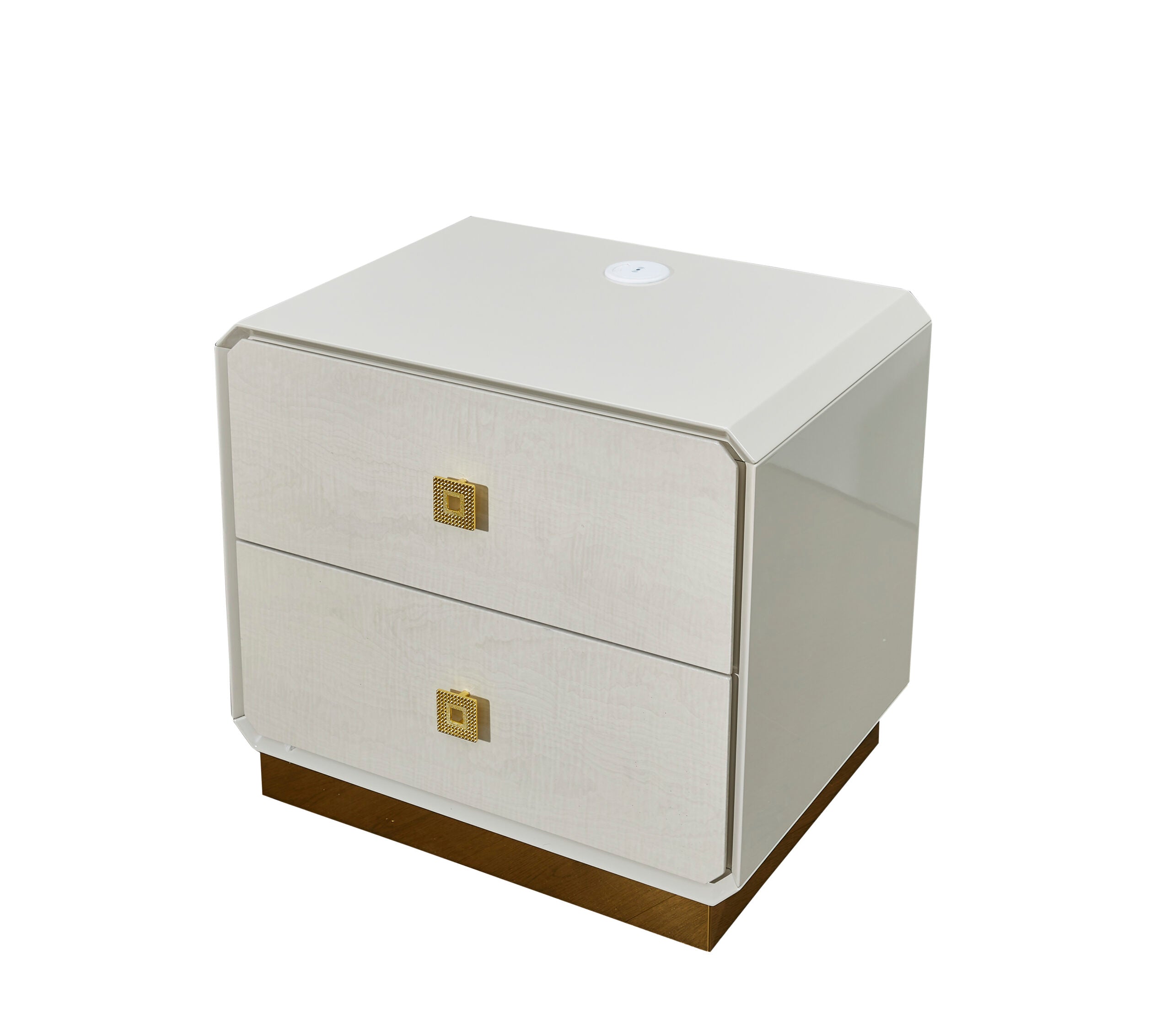 Modern White and Gold Bedroom Set - 2403