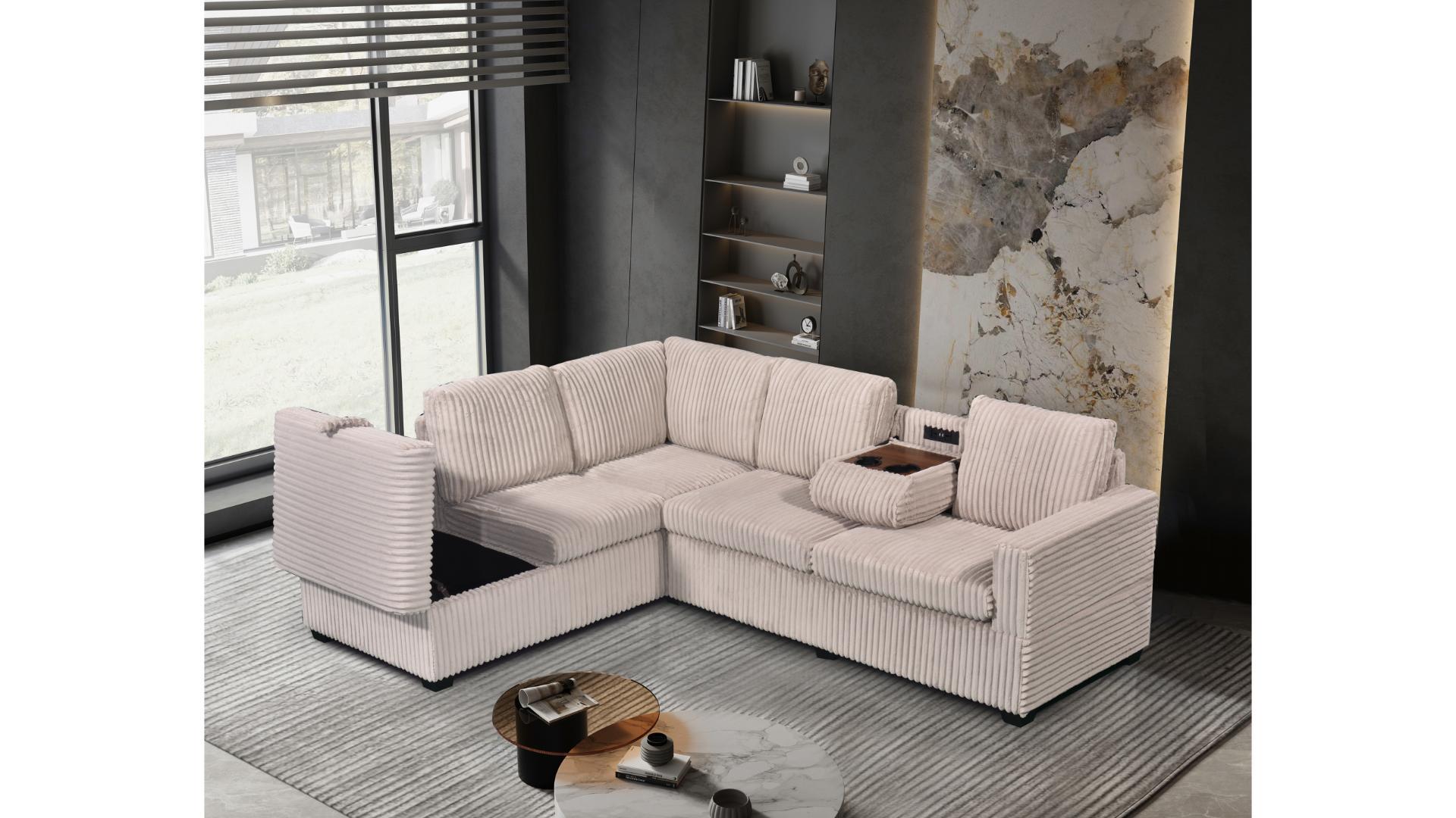 Snug Sectional Sofa With Storage Chaise