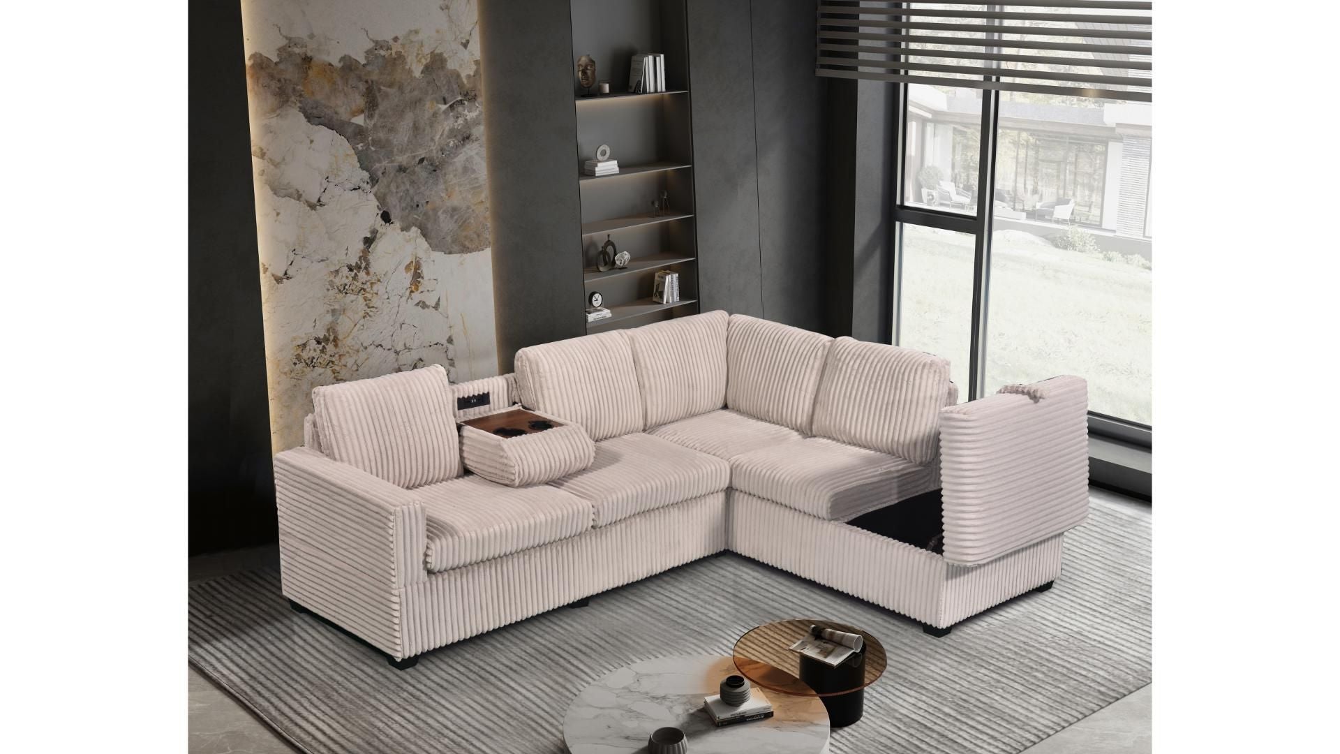 Snug Sectional Sofa With Storage Chaise