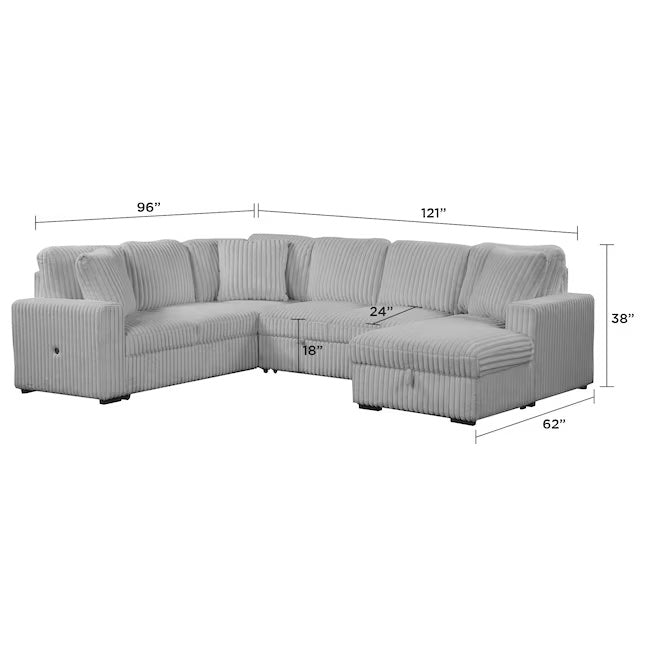 Relive Luxury Sectional Sofa & Bed - 8116