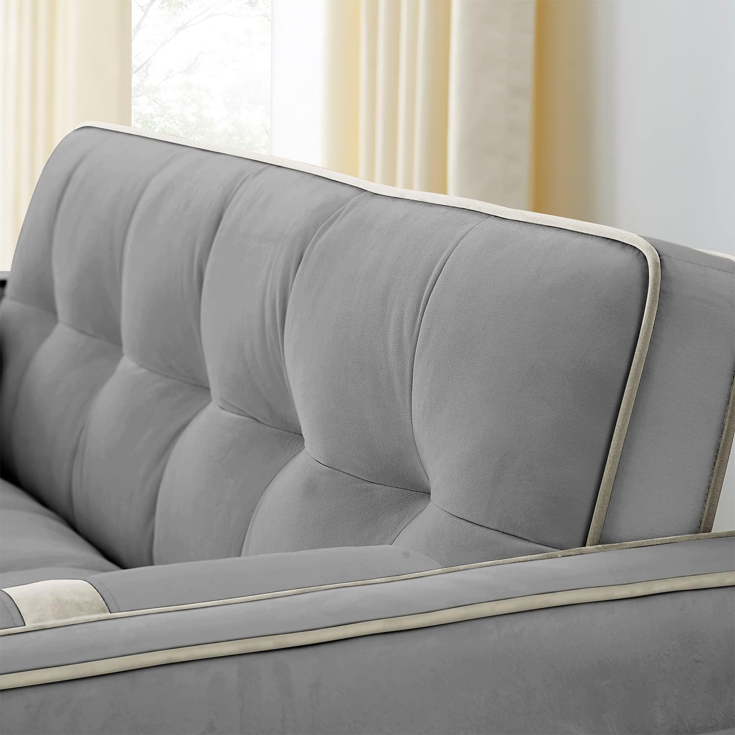 LE2310 Modern Velvet Loveseat Sofa Bed