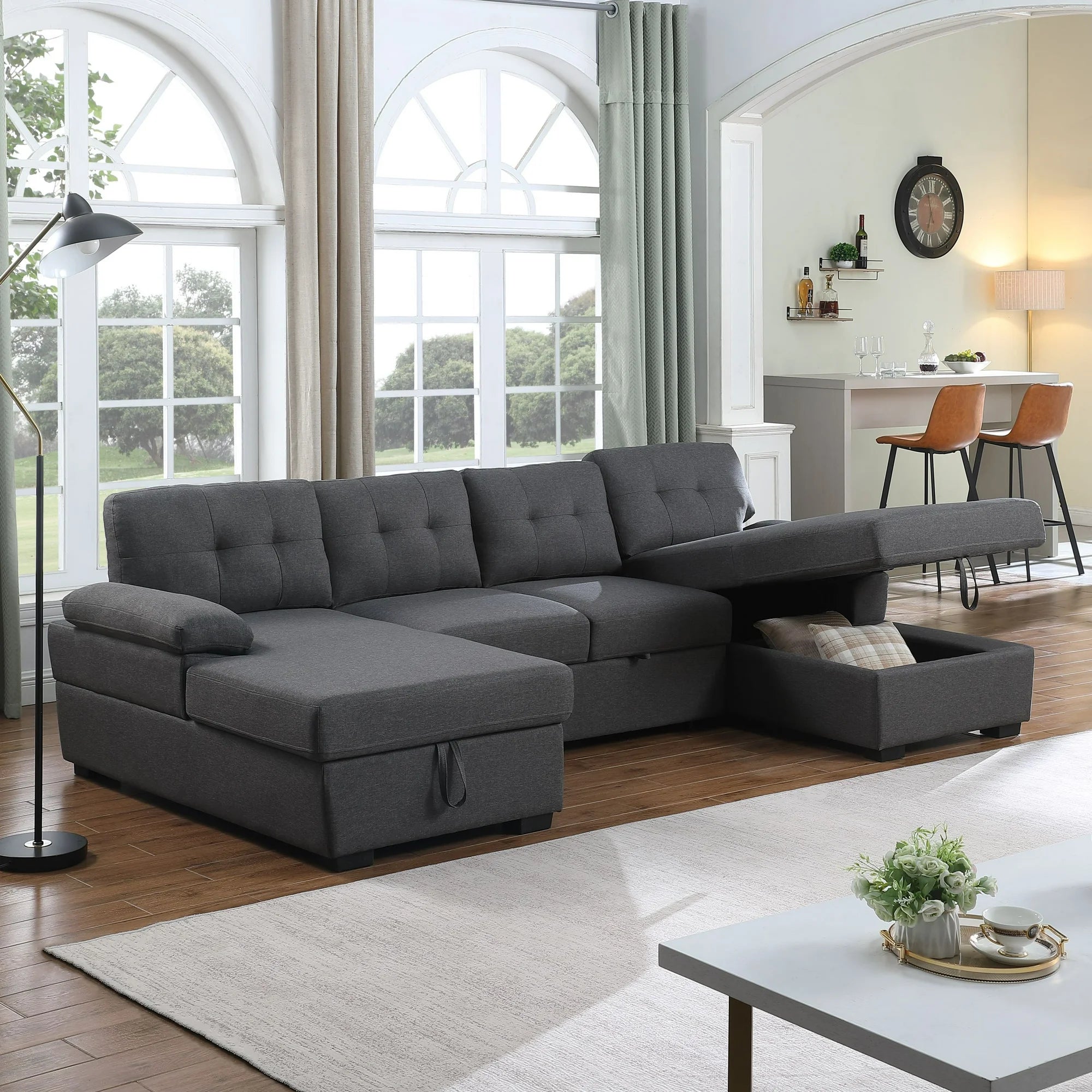Sectional Sofa Bed - 7222 - Furniture Empire