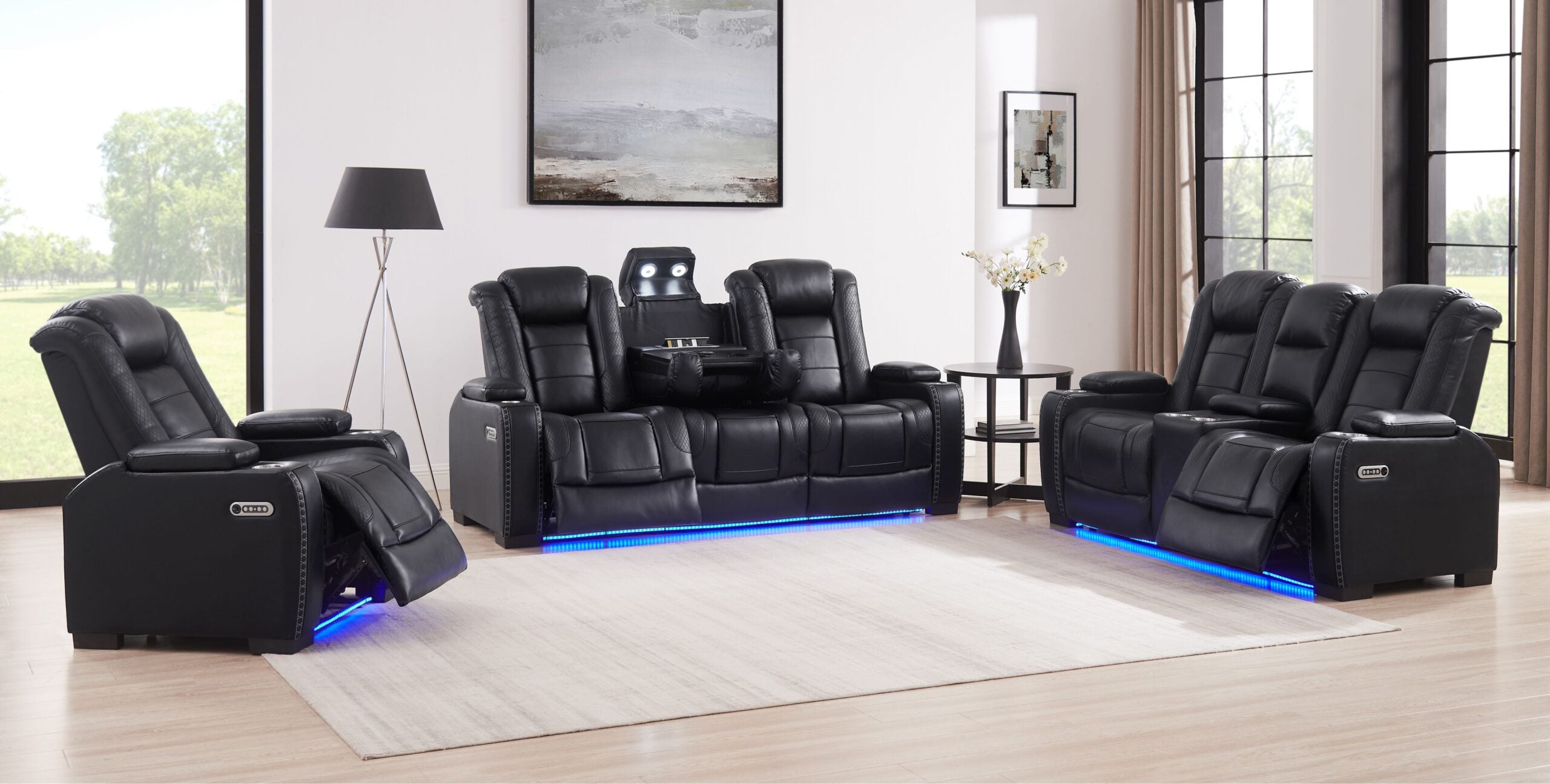 Duel Power Reclining Sofa Set - 10065