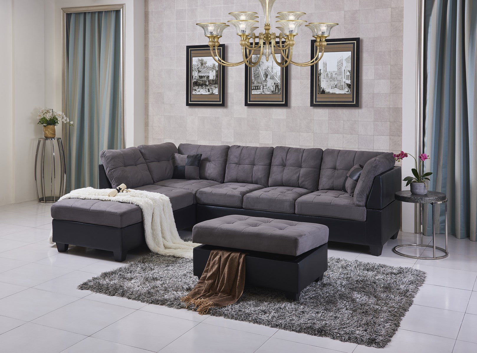 Eva Retro Sectional Sofa