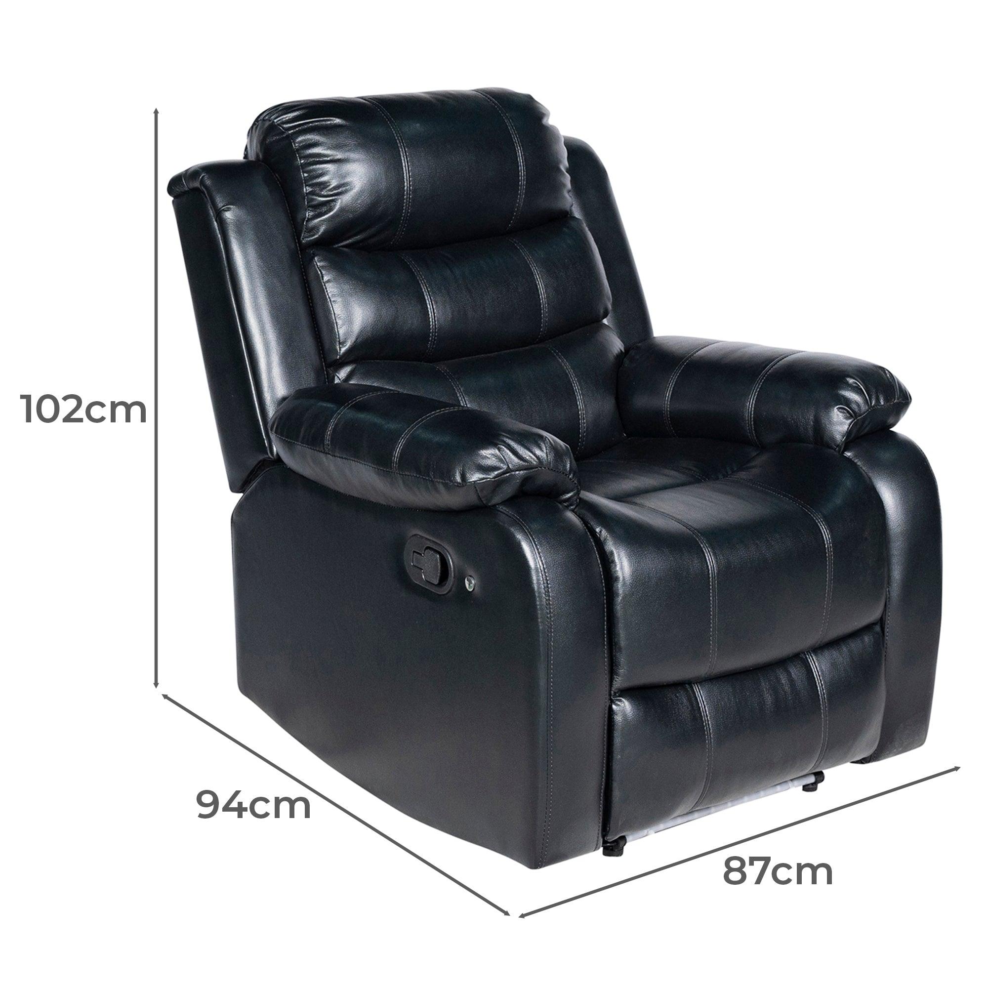 Living Room- Paco 3Pc Manual Recliner Set - Furniture Empire