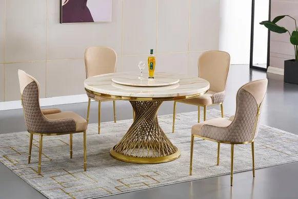 Remi Marble Dining Table Only - Furniture Empire