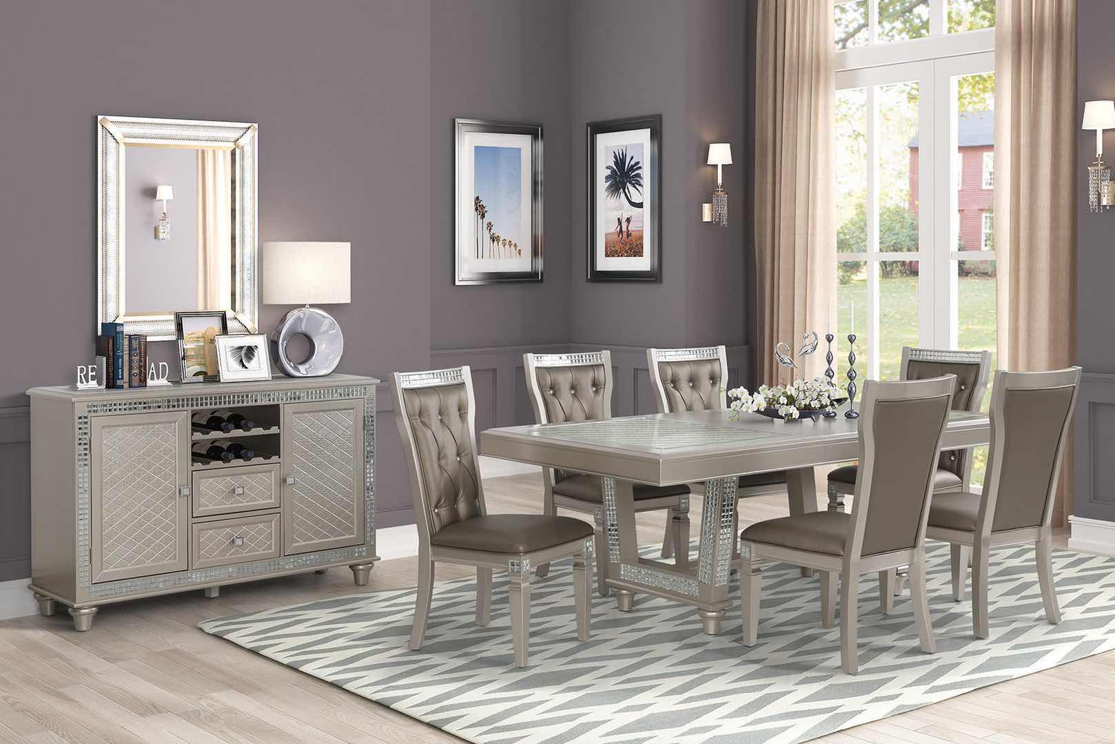 Dining Table with 6 Chairs - 521 - Furniture Empire