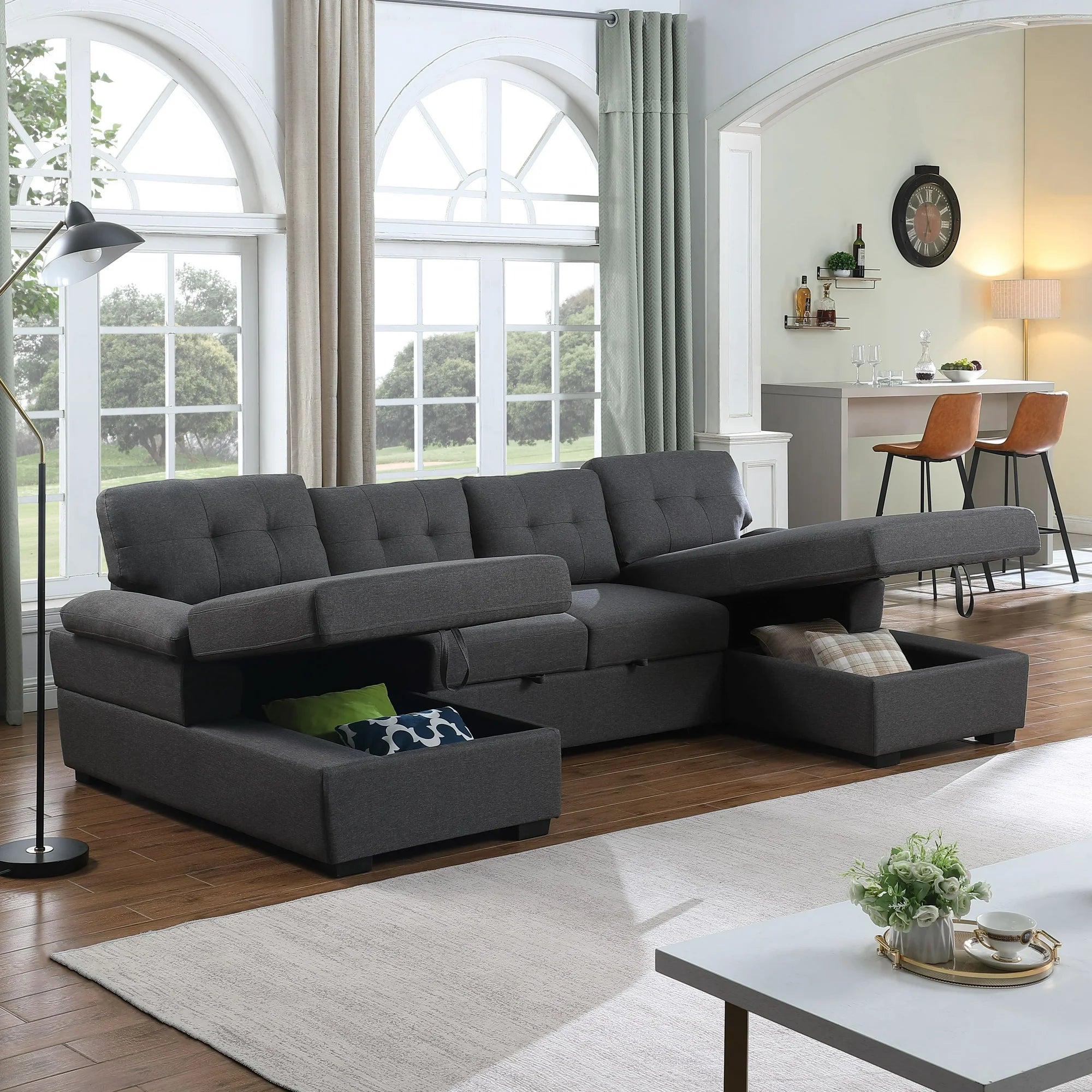 Sectional Sofa Bed - 7222 - Furniture Empire