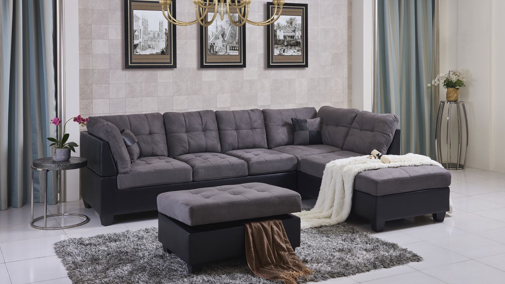 Eva Retro Sectional Sofa