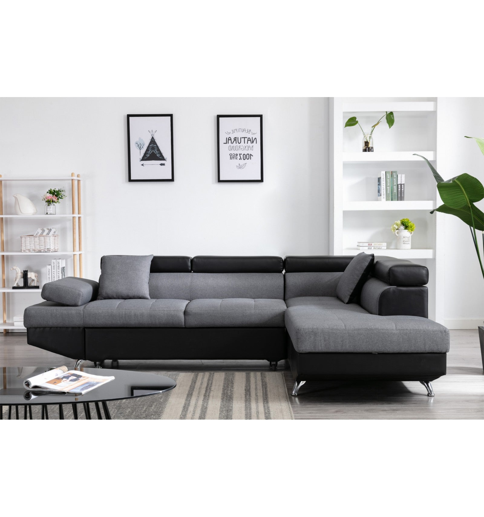 Two Tone Sectional Sofa - 1899