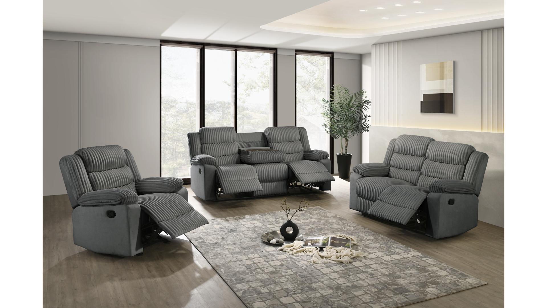 L3665 - Manual Recliner Comfy Sofa