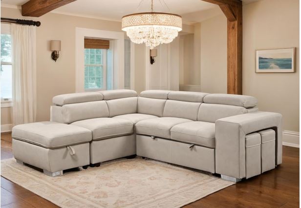 Modern Fabric Sectional Sofa Bed - 8721 - Furniture Empire