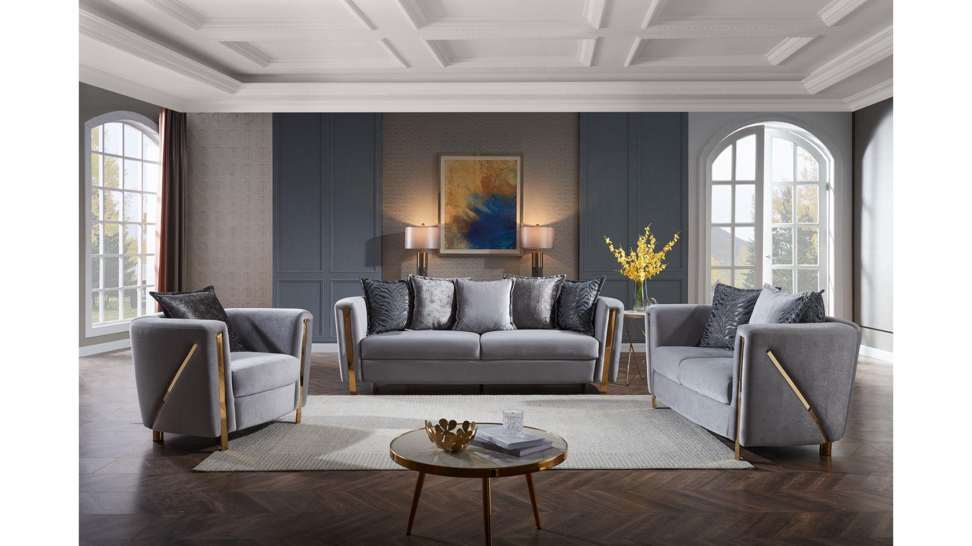 CHANELLE - Luxury 3Pc Sofa Set - Furniture Empire