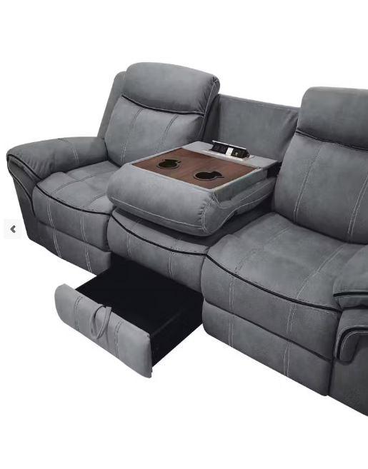 3Pc Manual Fabric Recliner - 0028 - Furniture Empire