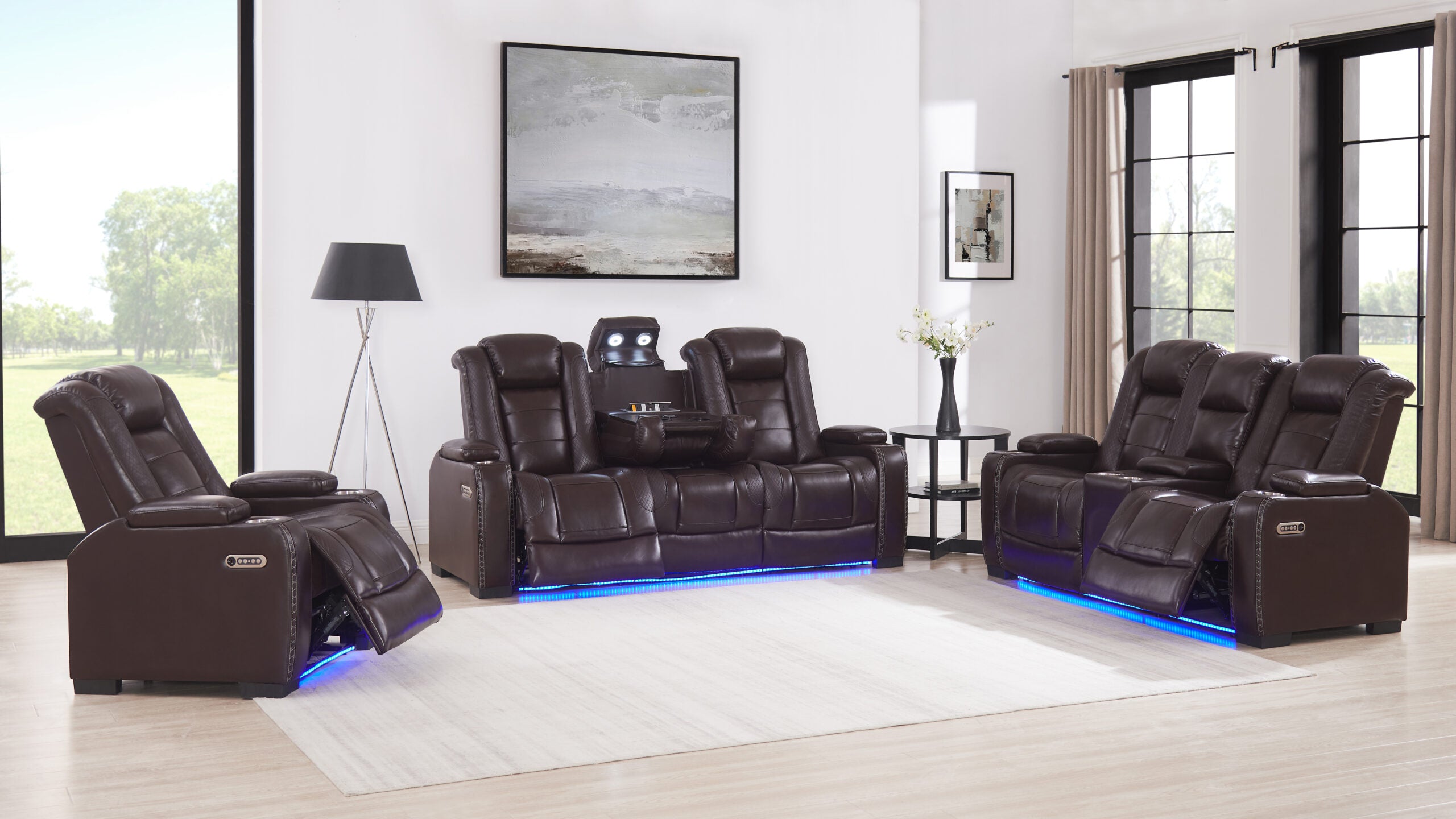 Duel Power Reclining Sofa Set - 10065