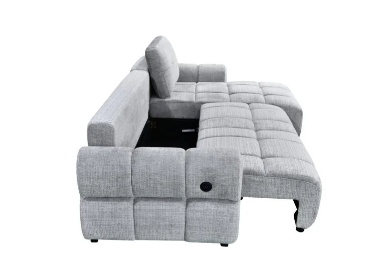7890- L-Shape Sofa Bed With Storage Chaise