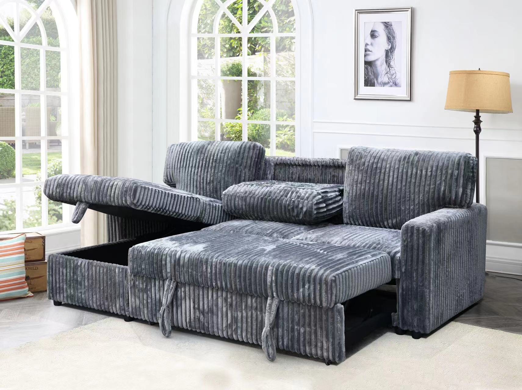 Corduroy Sofa Bed - 6376