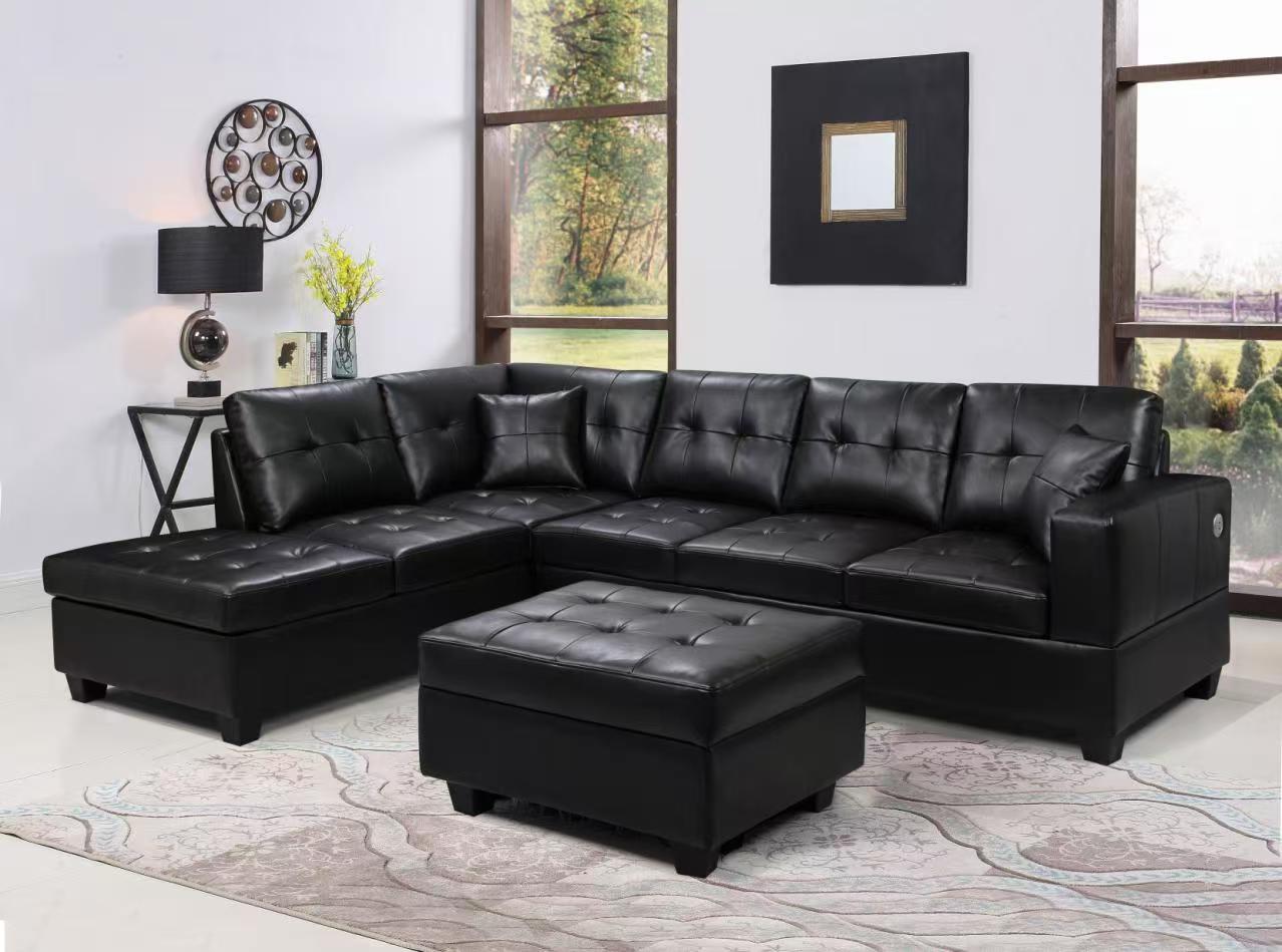 Sectional Sofa with Storage Ottoman - 5212 - Furniture Empire