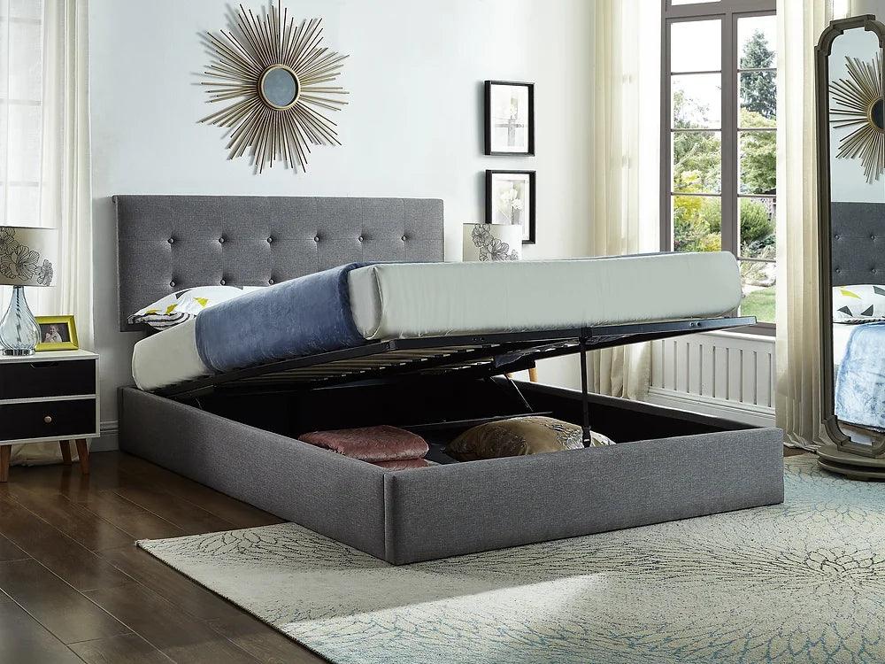 Grey Fabric Bed Frame - IF 5445 - Furniture Empire