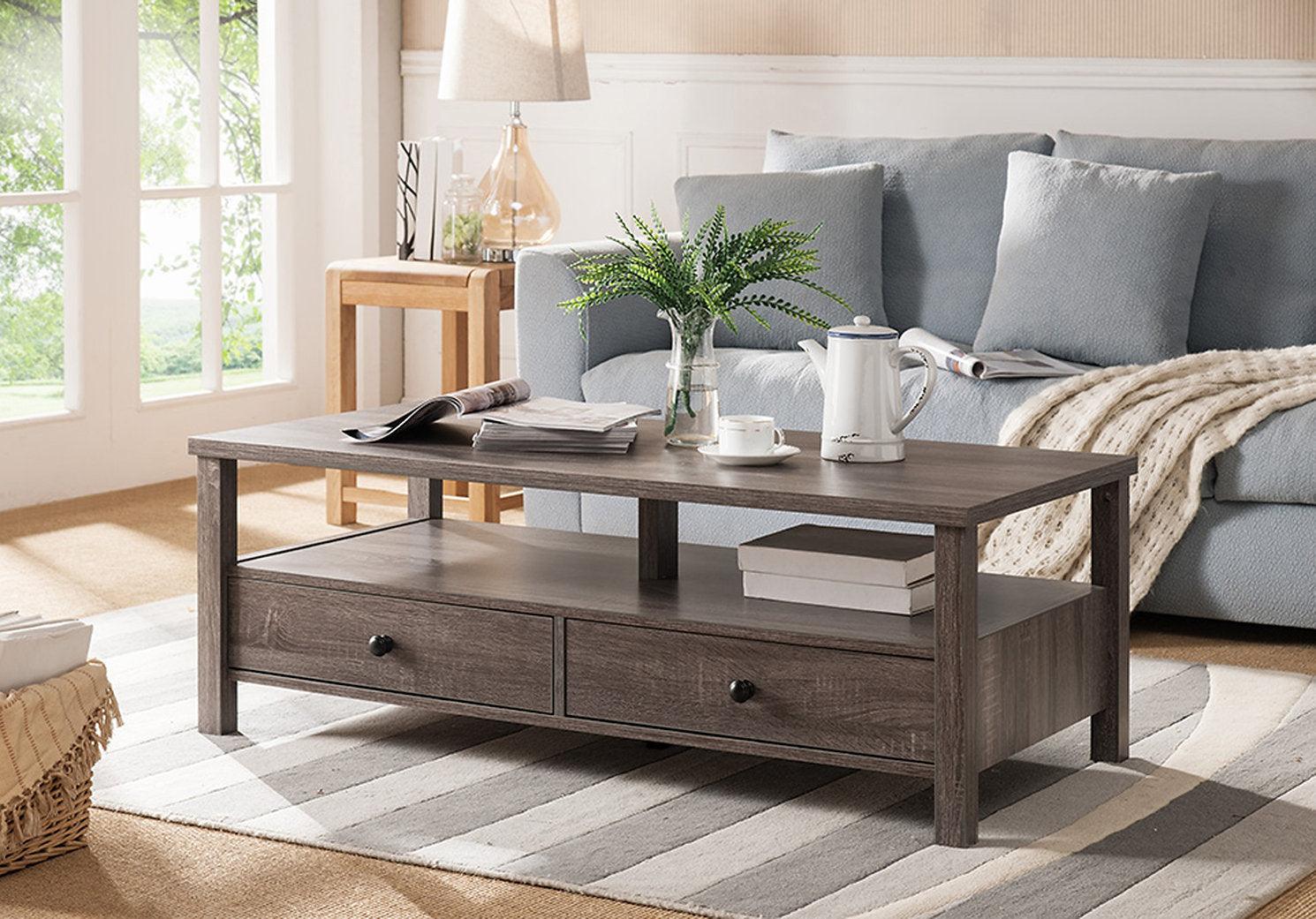 Solid Wood Rustic Coffee Table - FE 3221 - Furniture Empire