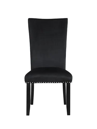 Black Velvet Dining Chairs - C-1605 - Furniture Empire