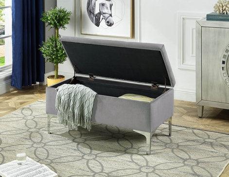 Stylish Velvet Storage Bench - IF-6255-6256-6257 - Furniture Empire