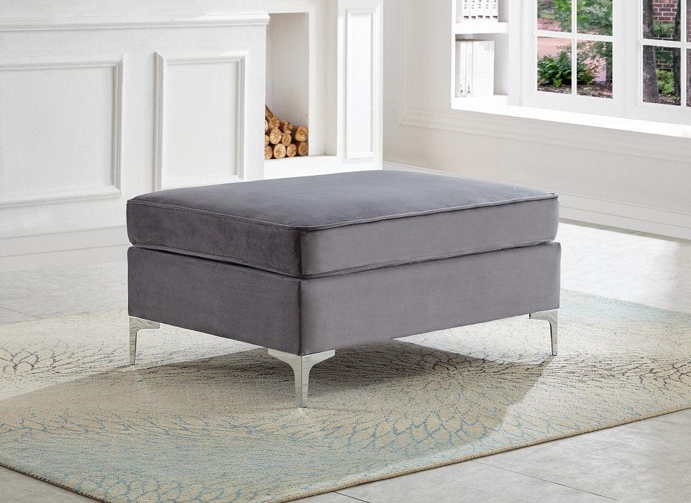 Velvet Ottoman - IF-9281 - Furniture Empire