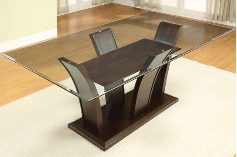 Kate Glass Top Dining Set - Furniture Empire