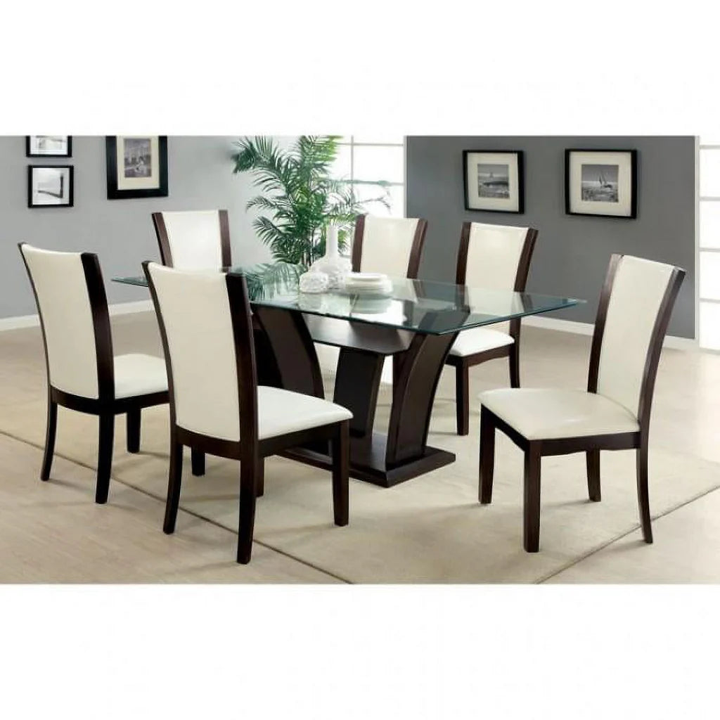 Kate Glass Top Dining Set - Furniture Empire