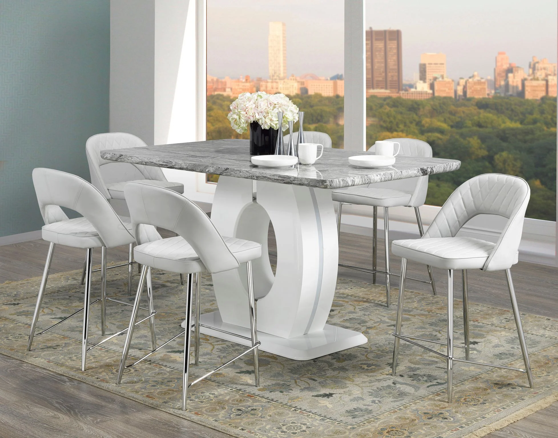 Swan - 7 pcs dining set