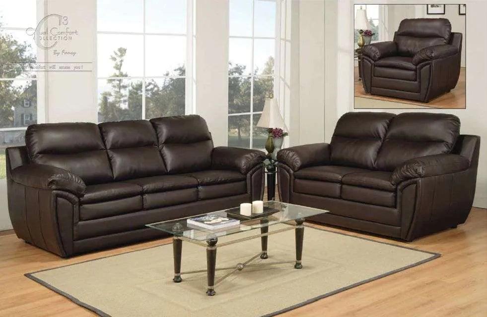 Canadian Made 3Pc Leather Sofa Set - 5000