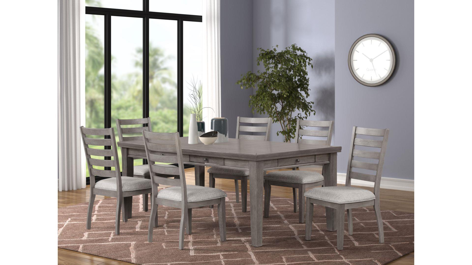 Lilly - Solid Wood Dining Table + 6 Chairs