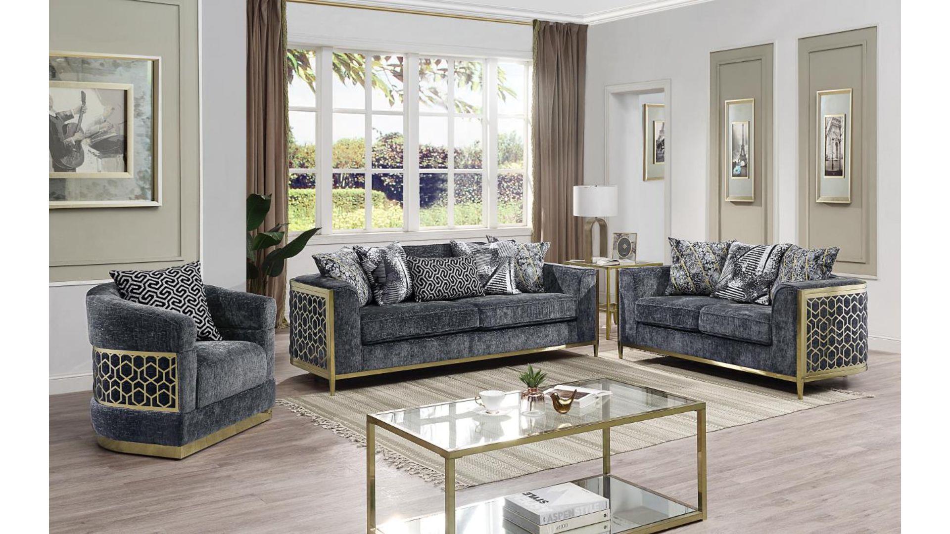 Luxury 3Pc Sofa Set - Alana - Furniture Empire